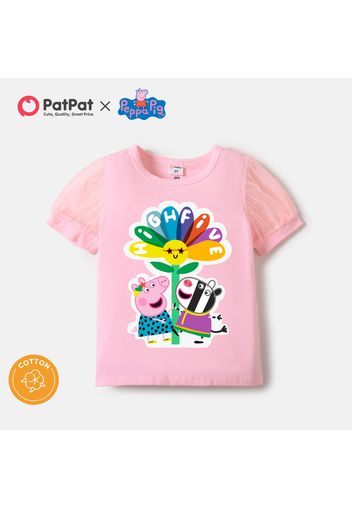 Peppa Pig Toddler Girl Balloon Print Short-sleeve Cotton Tee