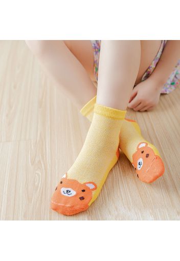 5-pack Toddler / Kid Cartoon Graphic Color Block Socks