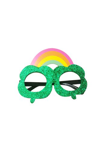 Clovers St.Patricks Day Green Shamrock Glasses Decoration