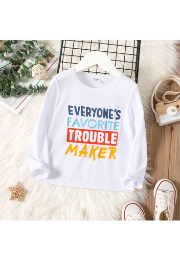 Toddler Boy Casual Letter Print Long-sleeve Tee