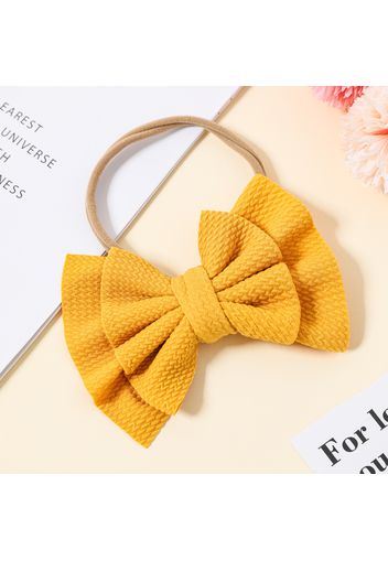 Pure Color Textured Bowknot Hair Ties for Girls
