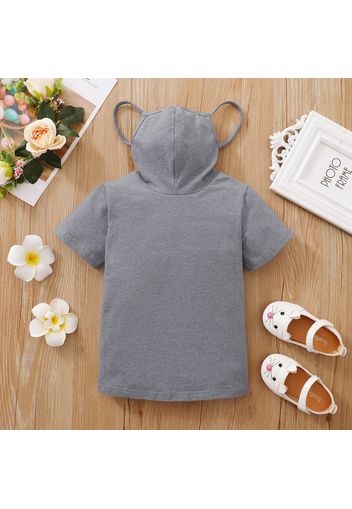 Toddler Girl casual Tee with Face Mask