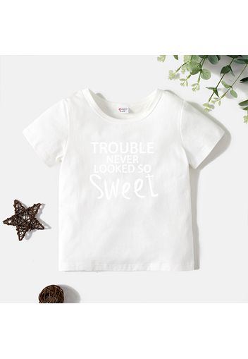 Toddler Graphic Letter Print Short-sleeve Tee