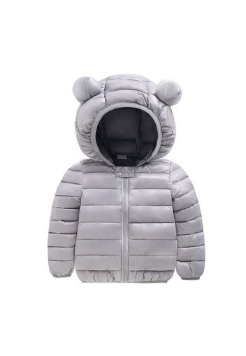 Baby / Toddler Stylish 3D Ear Print Solid Hooded Coat