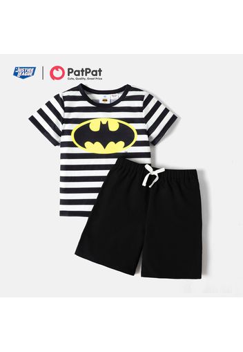 Justice League 2pcs Kid Boy Stripe Short-sleeve Tee and Elasticized Shorts Set