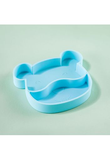 Silicone Baby Plates Toddler Food Tray Fruit Snack Plate Feeding Safe Kids Dishes Dinnerware (Without Spoon and Fork)