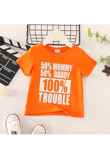 Toddler Boy Casual Letter Print Short-sleeve Tee