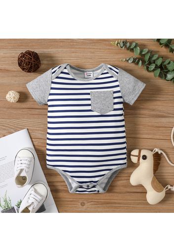 Baby Boy/Girl Stars/Striped Short-sleeve Romper