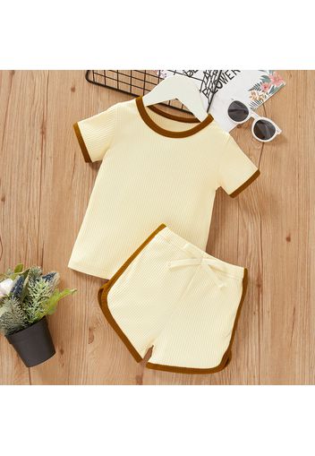 2-piece Baby / Toddler Casual Solid Top and Shorts Set