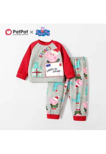 Peppa Pig Baby Girl/Boy Christmas Dino And Gift Top And Pants