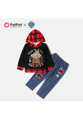 PAW Patrol 2-piece Toddler Boy Merry Christmas Cotton Sweatshirt and Denim Pants Set