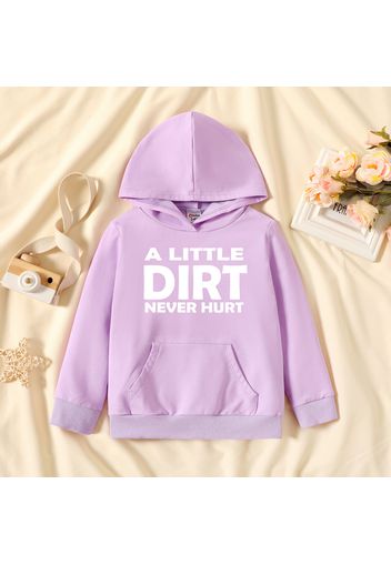 Toddler Boy Graphic Letter Print Long-sleeve Hooded Pullover