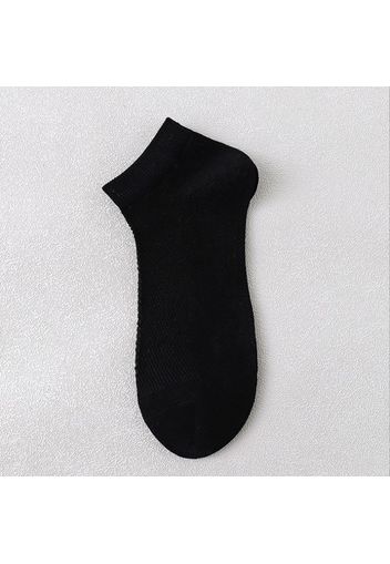 Women Solid Color Mesh Panel Ankle Socks Sports Socks