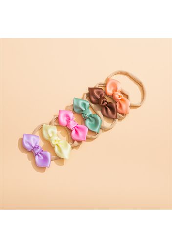 6-pack Solid Bow Hair Tie for Girls