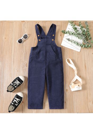 Toddler Boy Solid Color Pocket Design Overalls