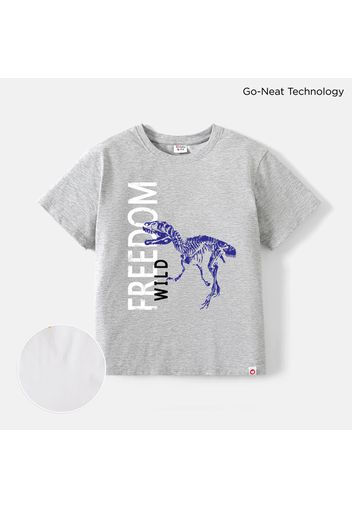 [4Y-14Y] Go-Neat Water Repellent and Stain Resistant Kid Boy Animal Dinosaur Print Short-sleeve Tee