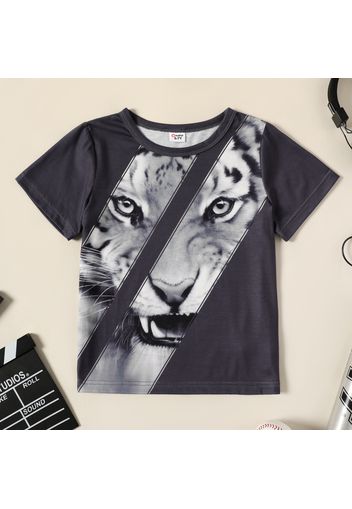 Kid Boy Animal Lion Print Short-sleeve Tee