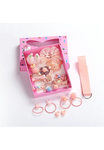 Pink Multi-Style Hair Accessory Sets for Girls