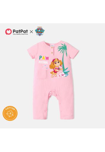 PAW Patrol Little Girl Skye Front Buttons 100% Cotton Jumpsuit