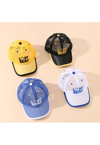 Toddler / Kid Little Bear Letter Embroidery Mesh Baseball Cap