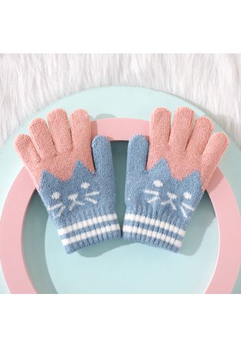 Toddler / Kid Cat Print Cartoon Winter Warm Gloves