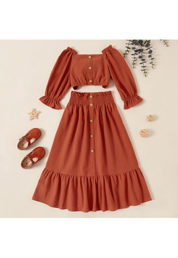 Kid Girl Elegant Solid Suits