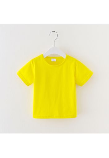 Baby / Toddler Solid Comfy Cotton Short-sleeve