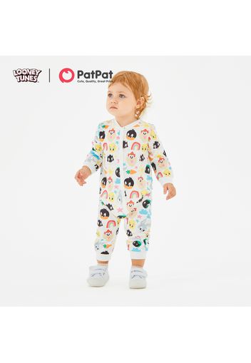 Looney Tunes Baby Boy/Girl Allover Print Long-sleeve Snap Jumpsuit