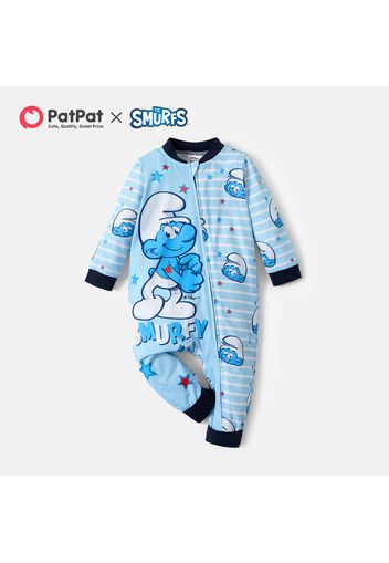 Smurfs Smurfy Stripe Cotton Zip Front One Piece