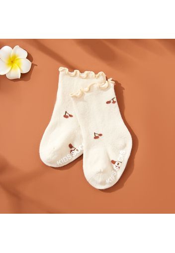 Baby / Toddler Flounced Floral Middle Socks