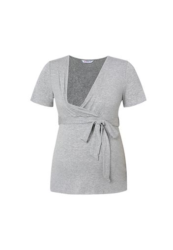 Nursing Belted Grey Short-sleeve Tee