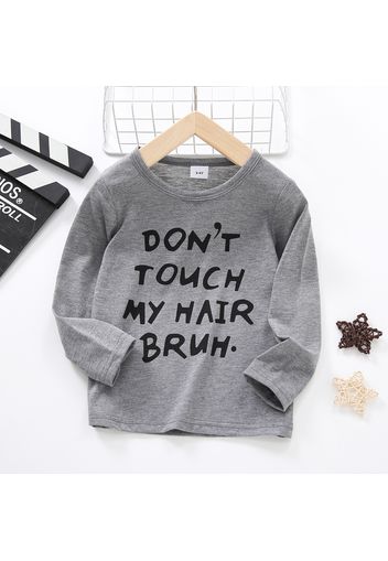 Toddler Boy Casual Letter Print Long-sleeve Tee