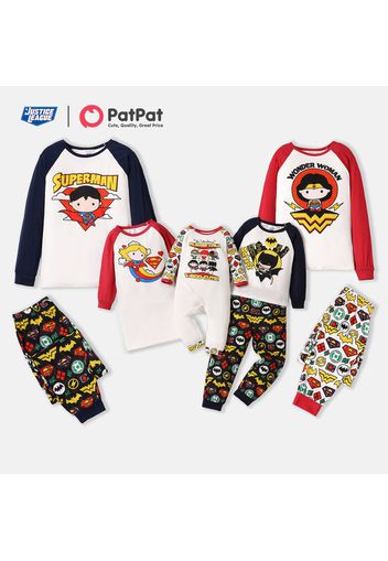 Justice League Family Matching Super Heroes Top and Allover Pants Pajamas Sets