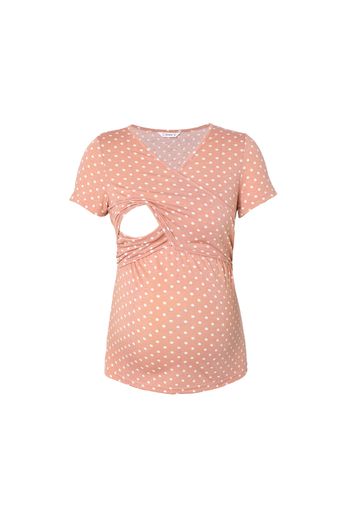 Nursing Polka Dots Short-sleeve Wrap Cross Tee