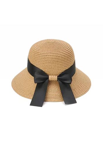 Straw Bowknot Beach Hats for Mommy and Me