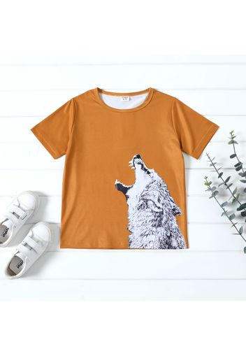 Kid Boy Animal Dinosaur/Bear Print Short-sleeve Tee