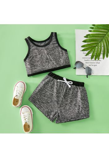 2-piece Baby / Toddler Sporty Solid Camisole and Shorts Set