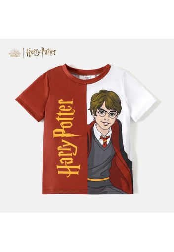 Harry Potter Kid Boy Letter Figure Print Colorblock Short-sleeve Tee