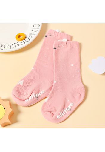 Baby / Toddler Cartoon Graphic Antiskid Glue Over Knee Socks