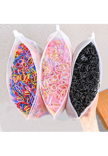 1000 PCS/Pack Hair Ring and Rope Cute Candy Color