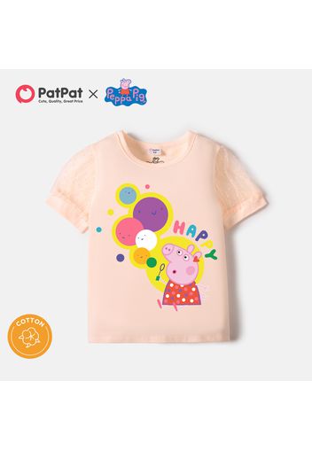 Peppa Pig Toddler Girl Balloon Print Short-sleeve Cotton Tee