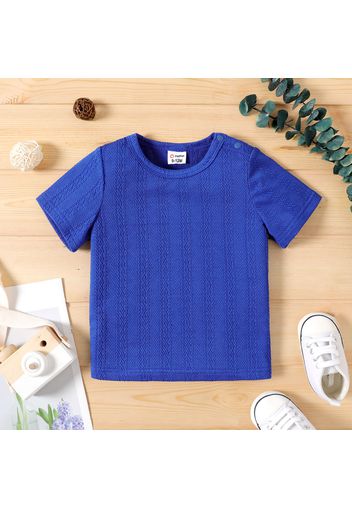 Baby Boy/Girl Solid Textured Short-sleeve T-shirt