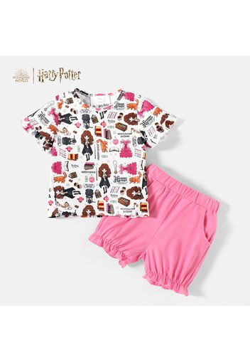 Harry Potter 2-piece Toddler Girl Allover Tee and Solid Shorts Set