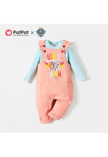 PAW Patrol 2-piece Little Girl Cotton Bodysuit and Graphic Overalls Sets