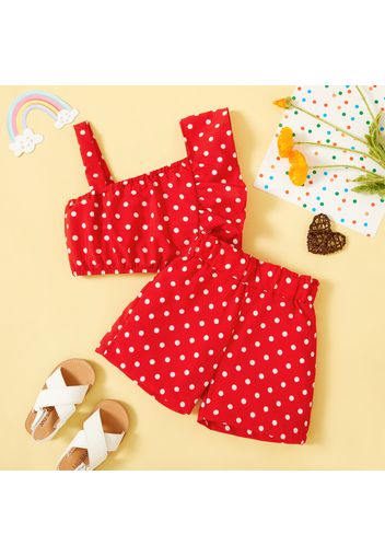 2-piece Toddler Girl Polka dots Camisole and Shorts Set