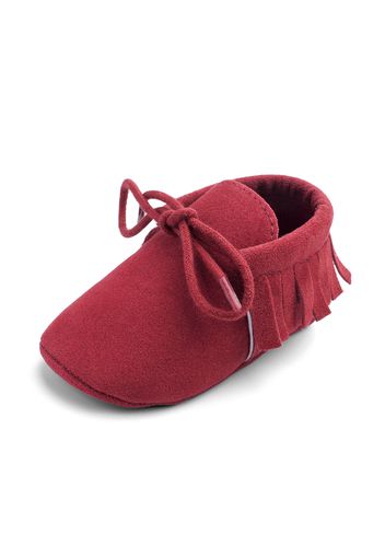 Baby / Toddler Bowknot Solid Tasseled First Walkers Shoes