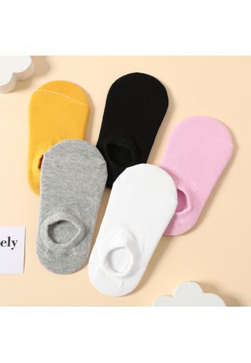 5-pairs Baby / Toddler / Kid Simple Solid Ankle Socks