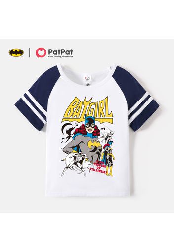 DC Super Friends Kid Boy/Girl Striped Letter Print Short Raglan Sleeve Cotton Tee