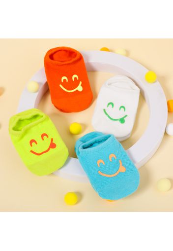 4-pairs Baby / Toddler / Kid Smiley Pattern Socks