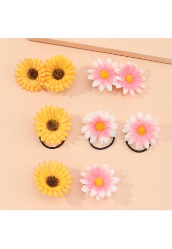 8-pack Daisy Hair Ties Hair Accessories Set for Girls